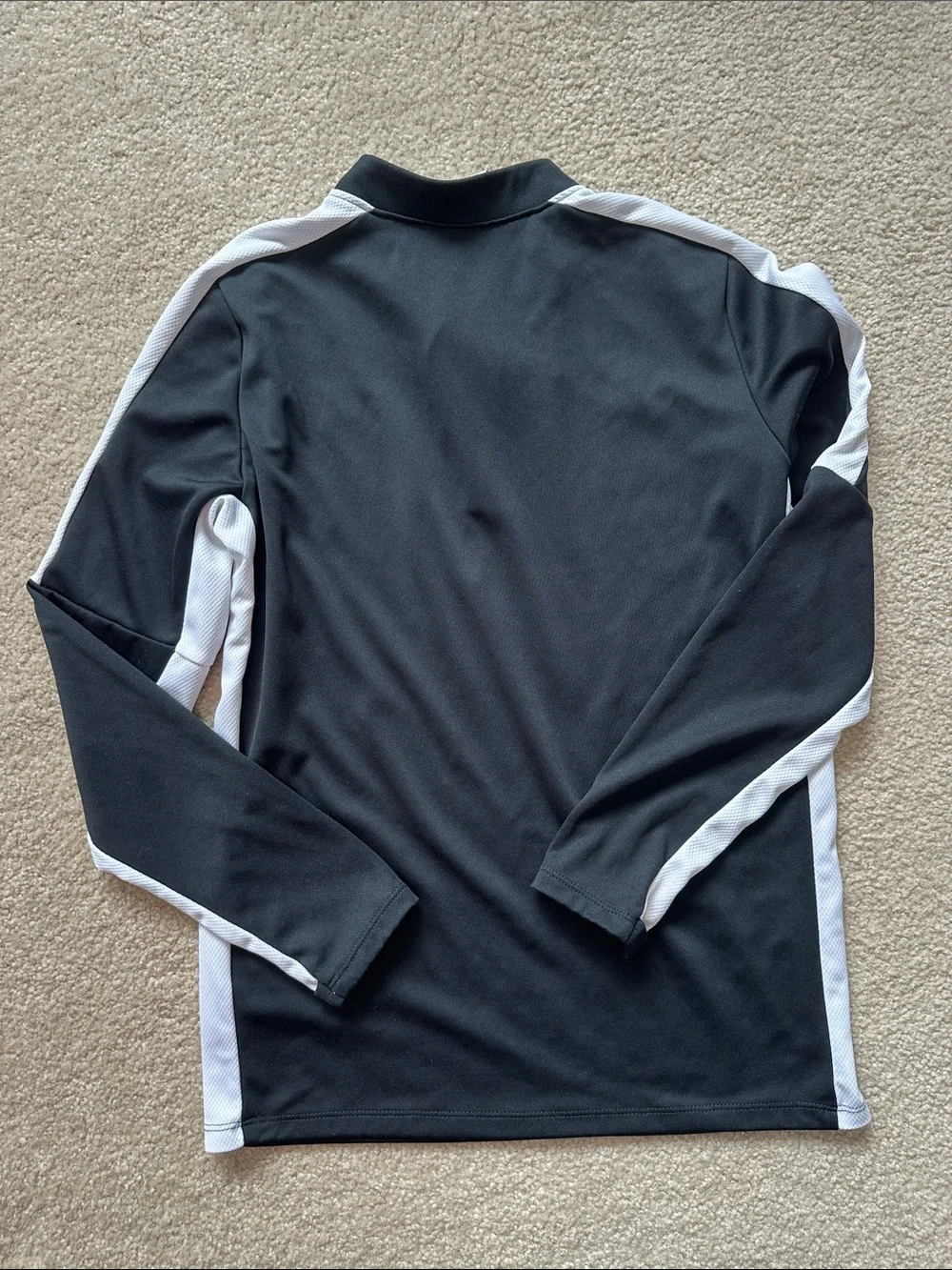 Nike Boys Black Performance Quarter-Zip with White Panels